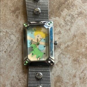 Silver Watch with Tinkerbell Design